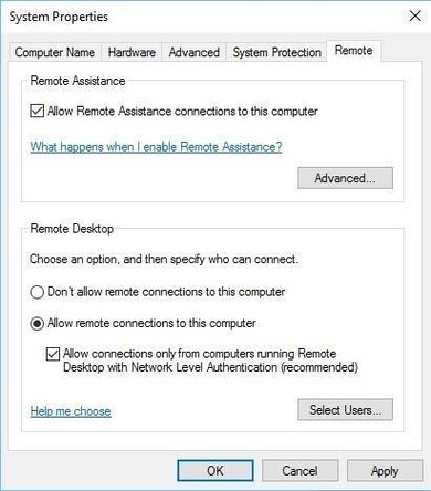 Enabling these options will not make your computer open to any unauthorized access, as any remote connection will require your permission to happen