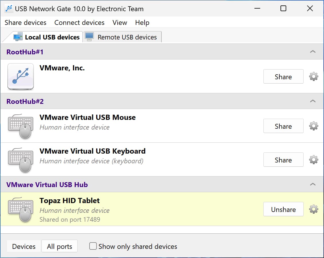 the best USB over Ethernet software