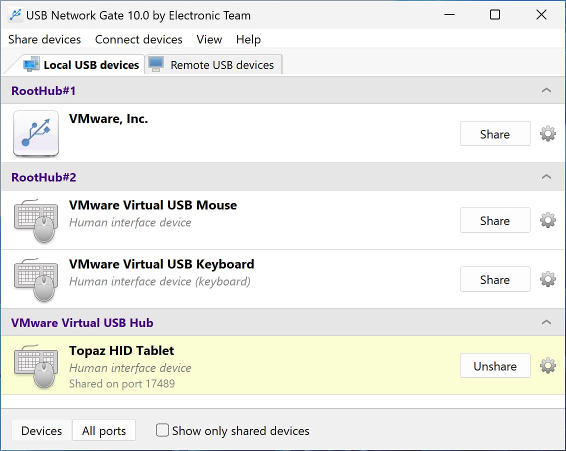 Acessar dispositivos USB por RDP