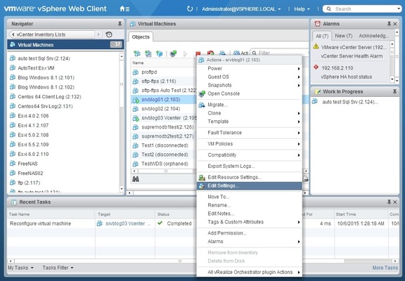 VMware vSphere Web Client VMware vSphere Web Client