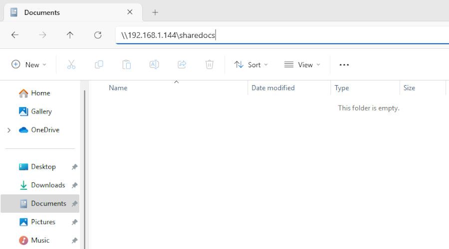  Accessing the folder