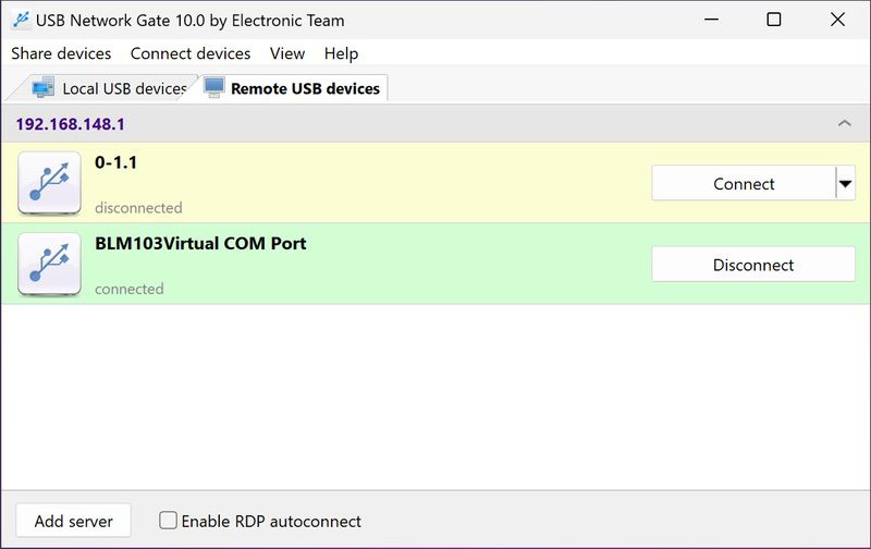 ung barcode connect in remote devices