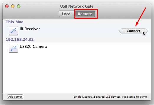 Parte del cliente Redirector USB para Linux