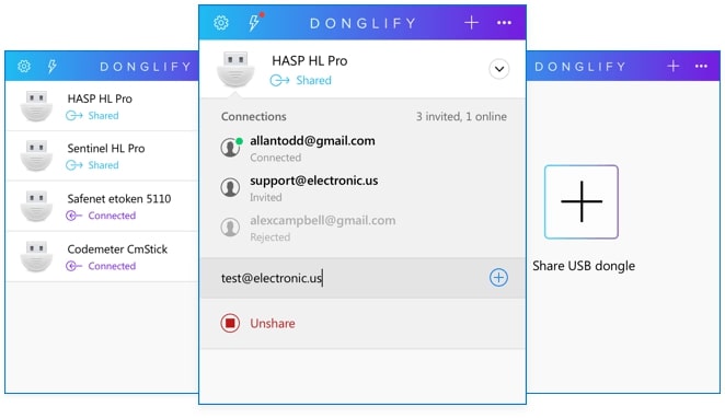 Opzione di connessione multipla alle chiavi di licenza