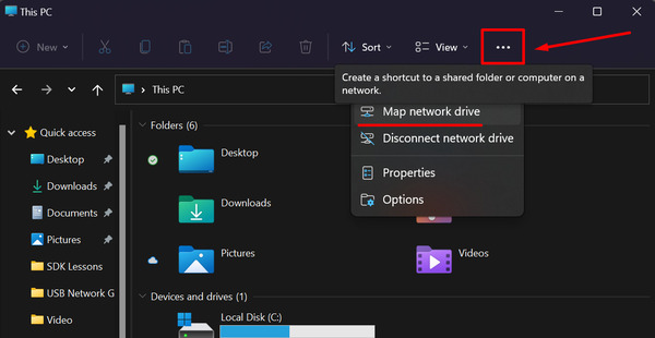 mappatura del disco di rete su windows 11