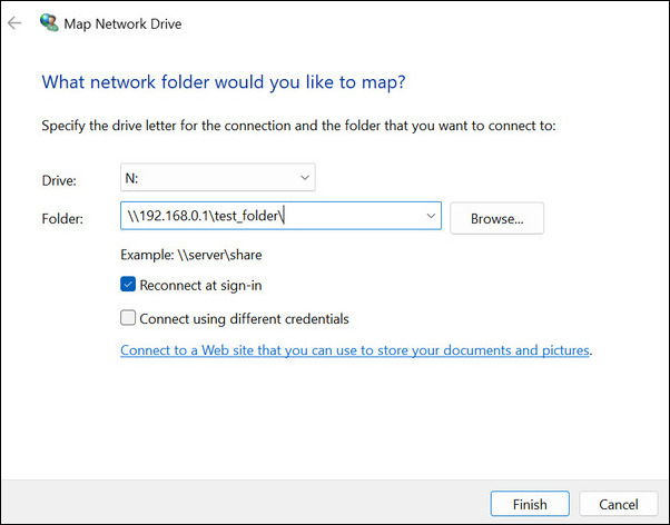 map network folder windows 11