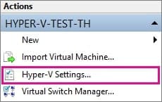  Configuración de la máquina virtual Hyper-V