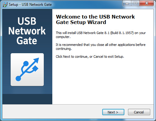  baixe e instale o usb network gate