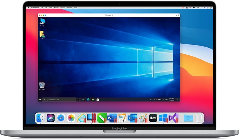macbook pro parallel zum desktop