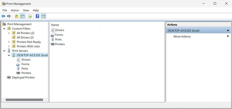  Open Server Manager and choose Print Management