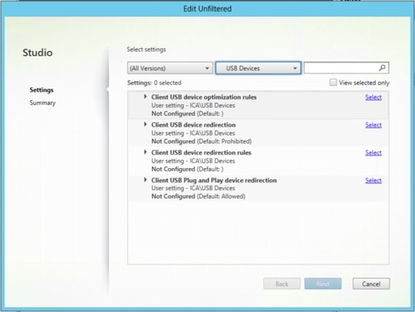 Redirecionamento USB Citrix