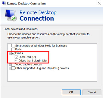  Remote-Desktop-Zugriff auf lokales Laufwerk