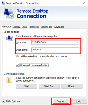  connect to remote desktop