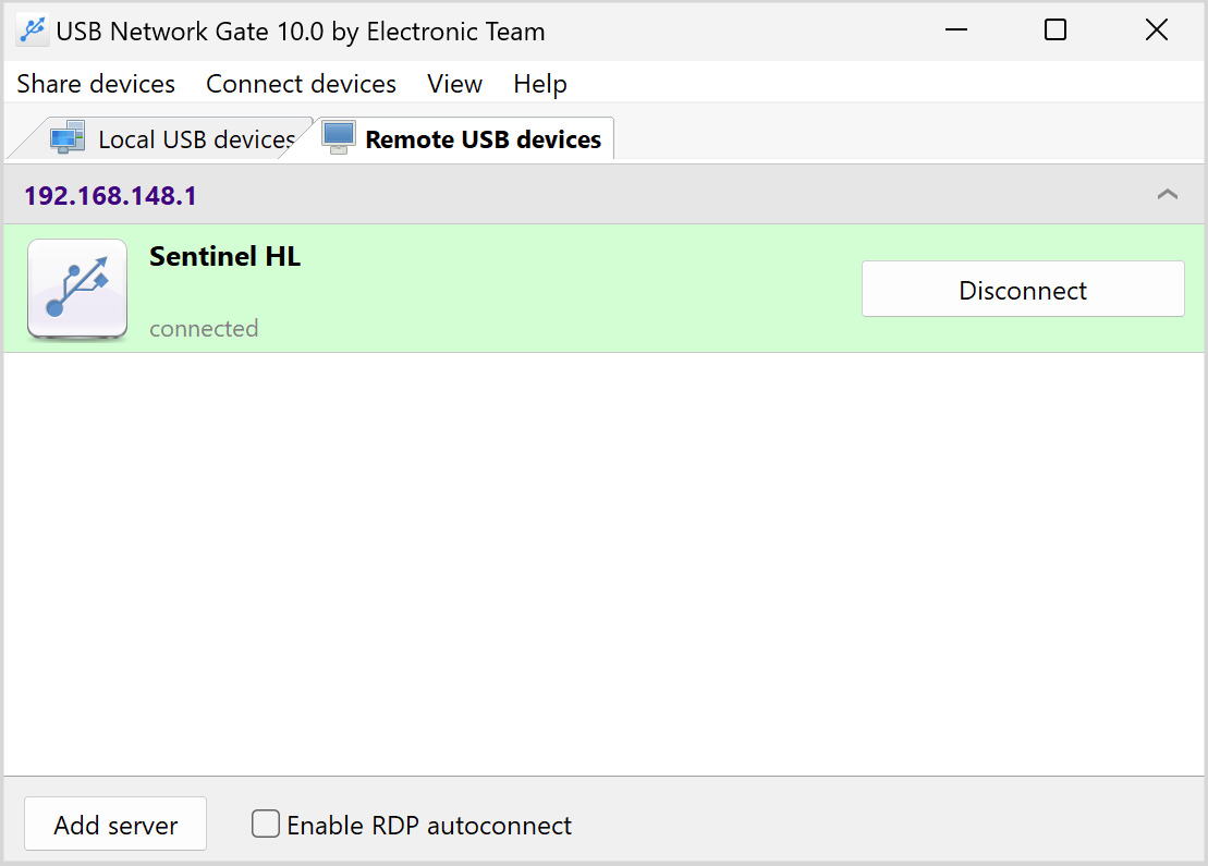 collega l'USB remoto nel desktop remoto di Chrome