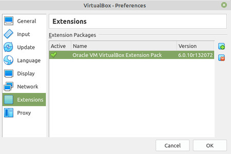 apri virtualbox