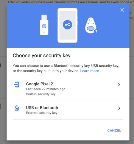 chiave di sicurezza account google
