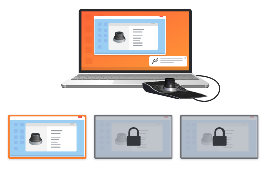 Zwei Laptops, an einem ist eine Webcam angeschlossen, auf dem anderen werden die Webcam und ihre Einstellungen angezeigt.