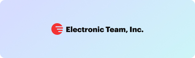 The logo of Electronic Team, Inc.