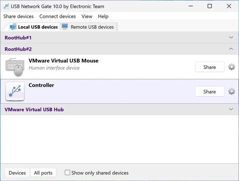  Guia de dispositivos USB locais