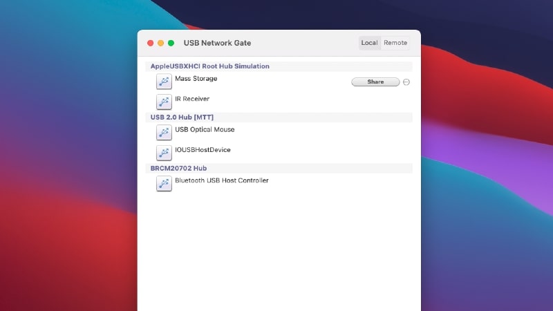 USB über RDP für Mac Screenshot
