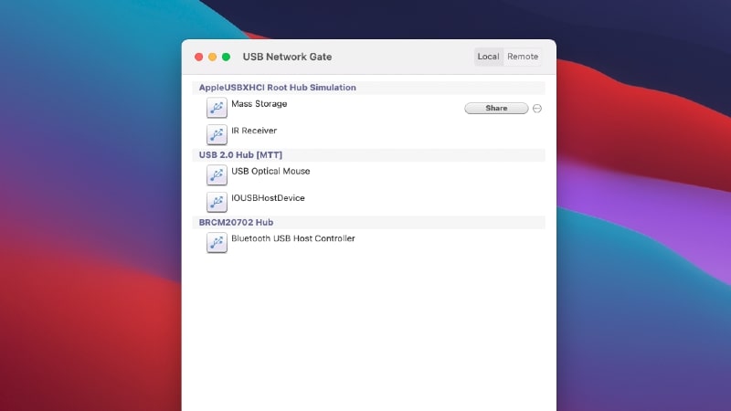 mac remote desktop share usb