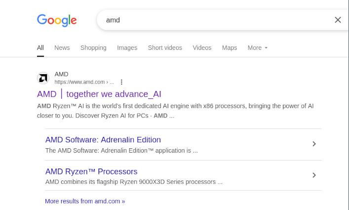  Googling the AMD website