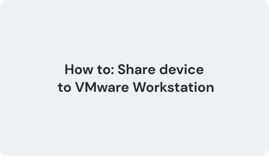 VMware USB passthrough